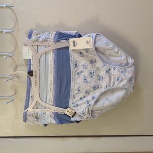 Laura Ashley Floral Cotton Spandex Panties Tag Free Set Of 6, Medium